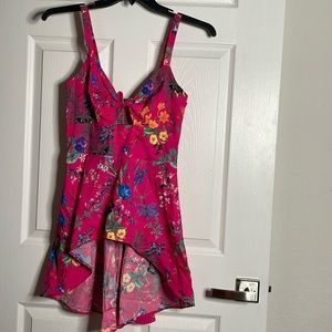 Studio F high low floral tank mini dress vintage
